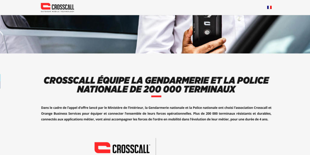 Notre partenaire Crosscall équipera désormais la Police Nationale et la Gendarmerie